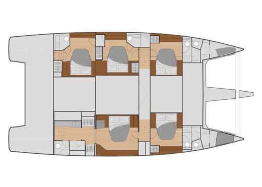 Catamaran Fountaine Pajot Samana 59 Plano del barco