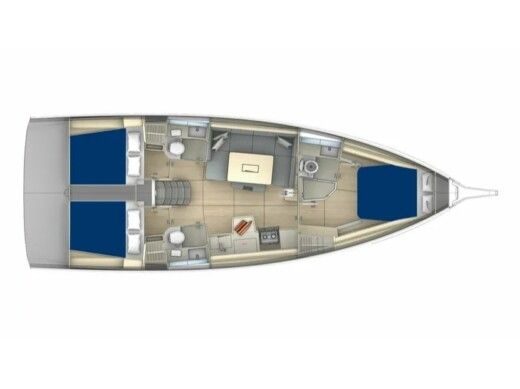 Sailboat  Dufour 41 Plan du bateau