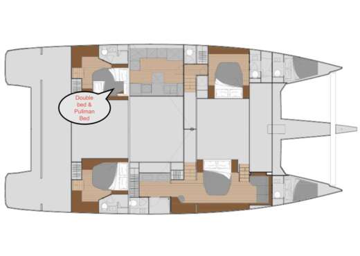 Catamaran Fountaine Pajot Alegria 67 Plan du bateau