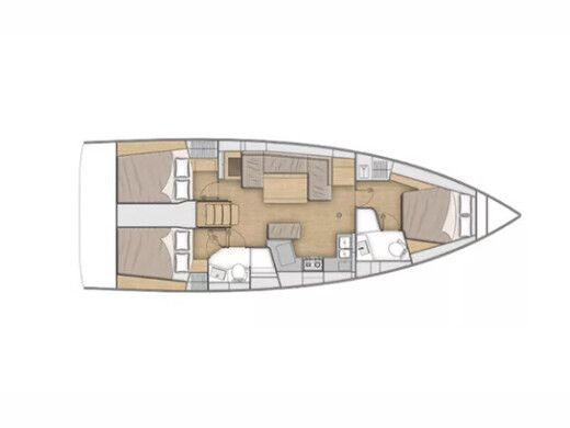Sailboat  Oceanis 40.1  Plano del barco