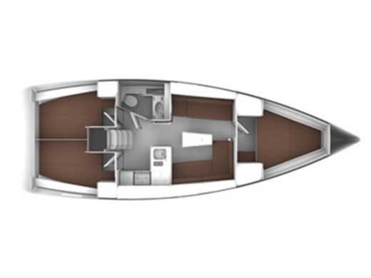 Sailboat  Bavaria Cruiser 37 /3cab boat plan