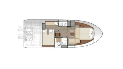 Motorboat Jeanneau Leader 36 Boot Grundriss