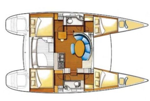 Catamaran Lagoon Lagoon 380 boat plan