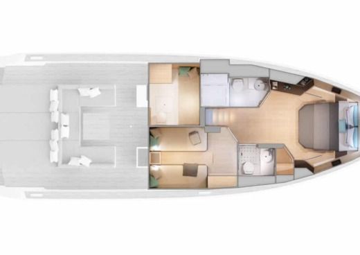 Motorboat PARDO YACHTS 50 Plano del barco
