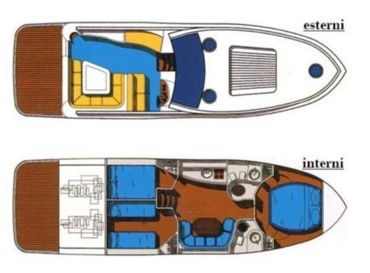 Motorboat Rizzardi 48 IN Boot Grundriss