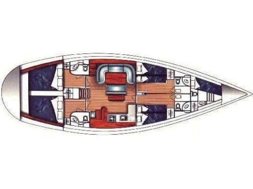 Sailboat Ocean Star 51.2 Plano del barco