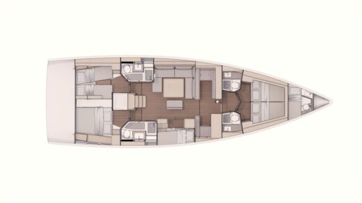 Sailboat Dufour Dufour 530 Grand Large Plan du bateau