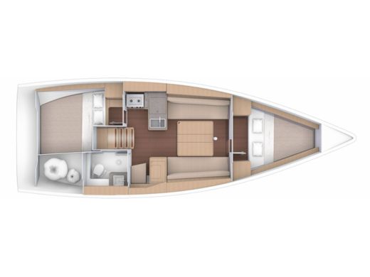 Sailboat Dufour Dufour 360 Grand Large Plan du bateau