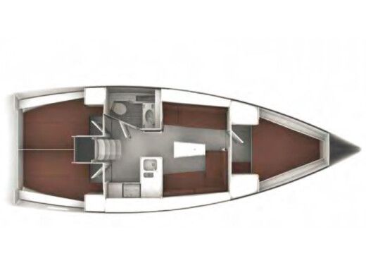 Sailboat  Bavaria Cruiser 37 Plattegrond van de boot