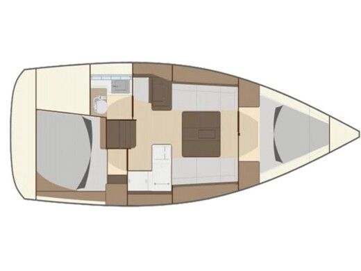 Sailboat  Dufour 335 Grand Large Plan du bateau