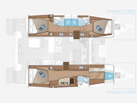 Catamaran Lagoon Lagoon 46 Owner version Plano del barco