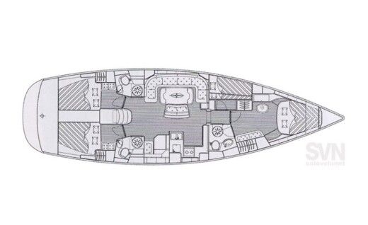 Sailboat Bavaria 50 Perfomance Planimetria della barca