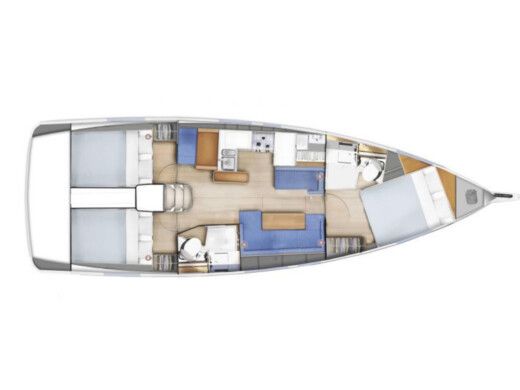 Sailboat  Sun Odyssey 410 Planimetria della barca