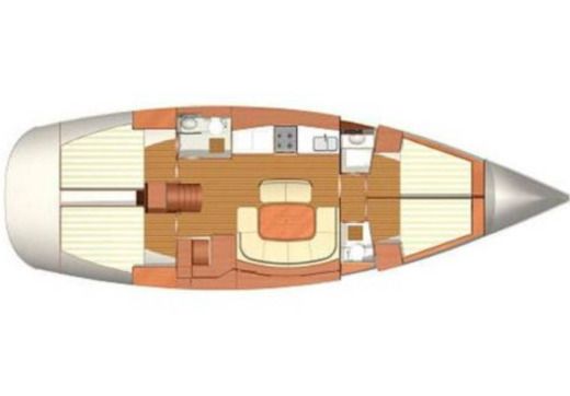 Sailboat Dufour Dufour 455 Boot Grundriss
