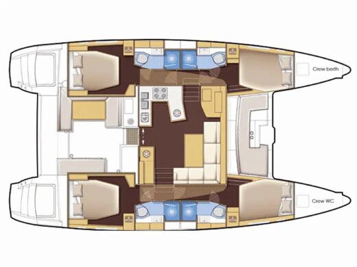 Catamaran  Lagoon 450 Plan du bateau