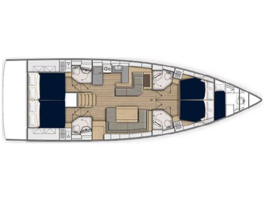 Sailboat  Sunsail 52.4 Boat design plan