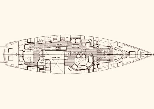 Sailboat Kanter 66 Boat layout