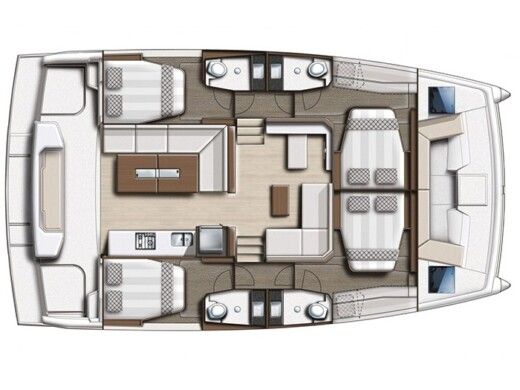 Catamaran  Bali Catspace Boot Grundriss