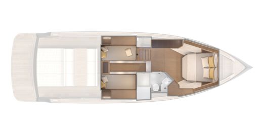 Motorboat PARDO 43 Boot Grundriss