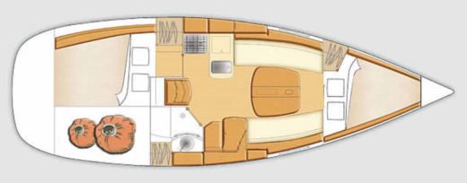 Sailboat BENETEAU FIRST 31.7 Planimetria della barca