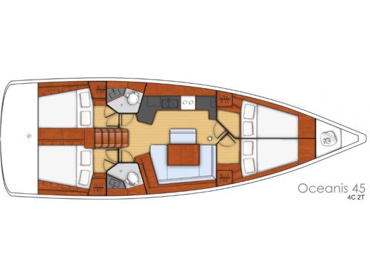 Sailboat BENETEAU OCEANIS 45 Planta da embarcação