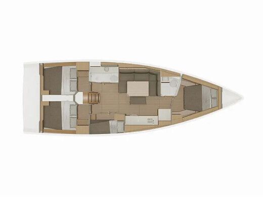 Sailboat  Dufour 430 Grand Large Boot Grundriss