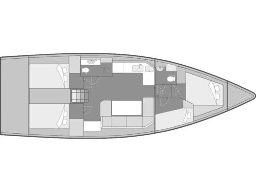 Sailboat  Elan Impression 45 Plan du bateau