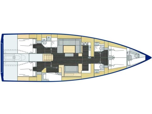Sailboat  Bavaria C57 Style boat plan