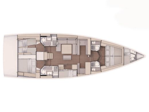 Sailboat  Dufour 530 boat plan