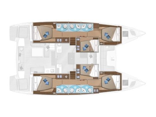 Catamaran  Lagoon 50 Boat design plan
