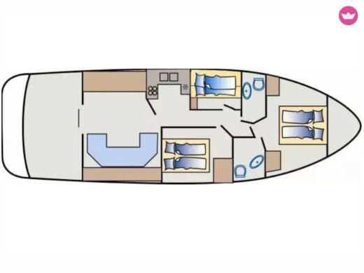 Motor Yacht Princess 470 Plan du bateau