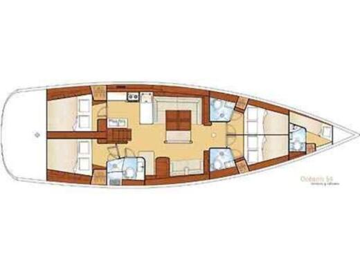 Sailboat Beneteau Oceanis 54 Boat design plan
