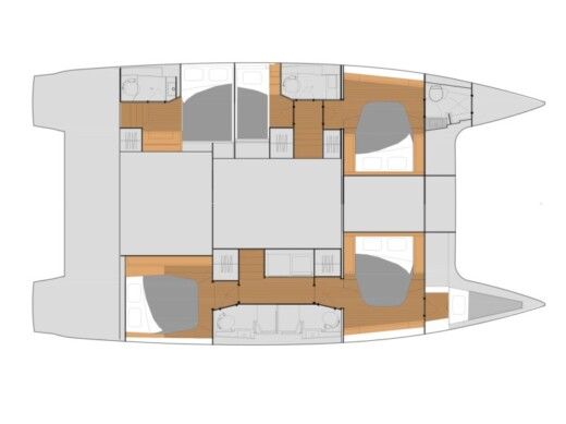 Catamaran Fountaine Pajot Tanna 47 Boat layout