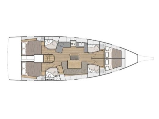 Sailboat BENETEAU OCEANIS 46.1 Planimetria della barca
