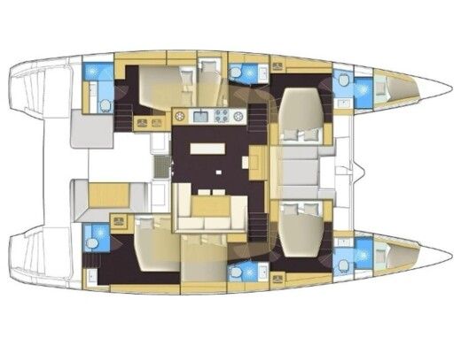 Catamaran Lagoon Lagoon 52f Boat layout