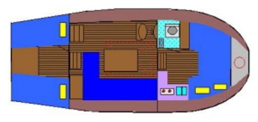 Without license Linssen St. Jozef vlet 800 AK Plattegrond van de boot