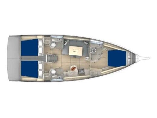 Sailboat  Sunsail 41.3 Plano del barco