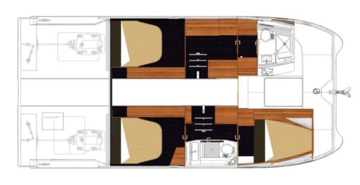 Motorboat Fountaine Pajot My 37 Plan du bateau