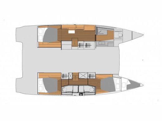 Catamaran  Elba 45 Plan du bateau