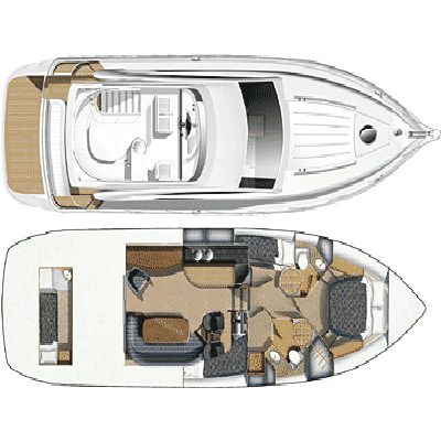 Motorboat Fairline Phantom 46 Boat layout