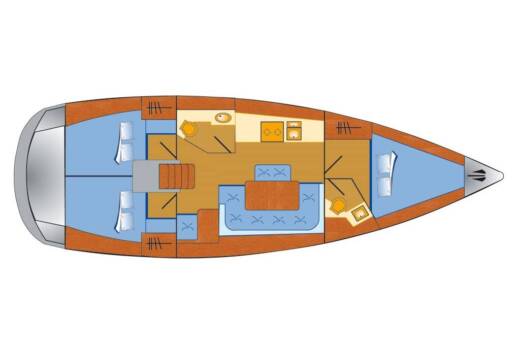 Sailboat Bavaria 41 Cruiser Plan du bateau
