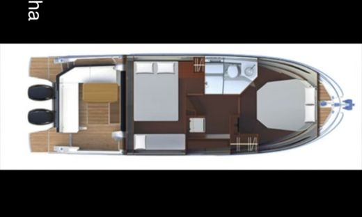 Motorboat Beneteau Antares 12 metri inclusi a bordo the  water games boat plan