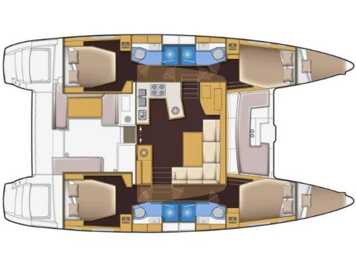 Catamaran  Lagoon 450 Fly -- Boat design plan