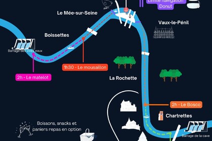 Location Bateau sans permis  Ruban Bleu Bateau électrique sans permis Melun