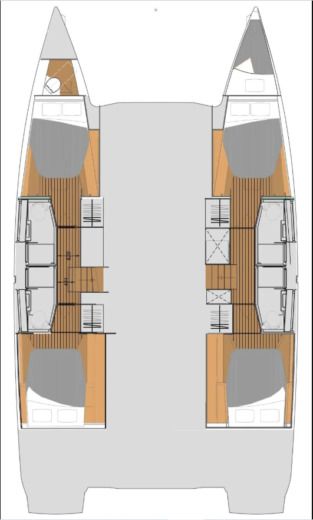 Catamaran Fountaine Pajot Elba 45 boat plan