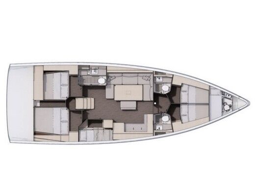 Sailboat  Dufour 470 /5cab boat plan