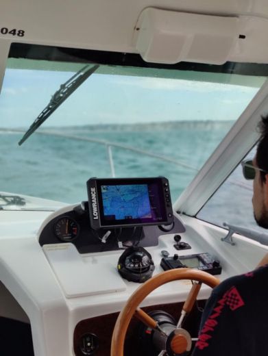 Dieppe Motorboat Jeanneau Merry Fisher marlin 695 alt tag text