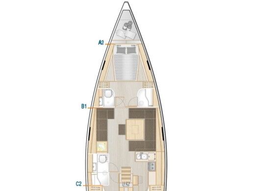 Sailboat Hanse Hanse 458 boat plan