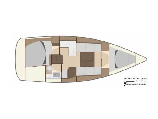 Sailboat DUFOUR 335 Grand Large Plan du bateau