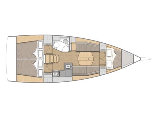 Sailboat  Oceanis 34.1 Plano del barco